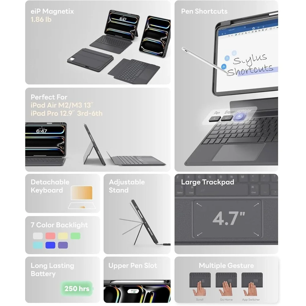 EIP Bluetooth Keyboard Case‎ iPad Air 13